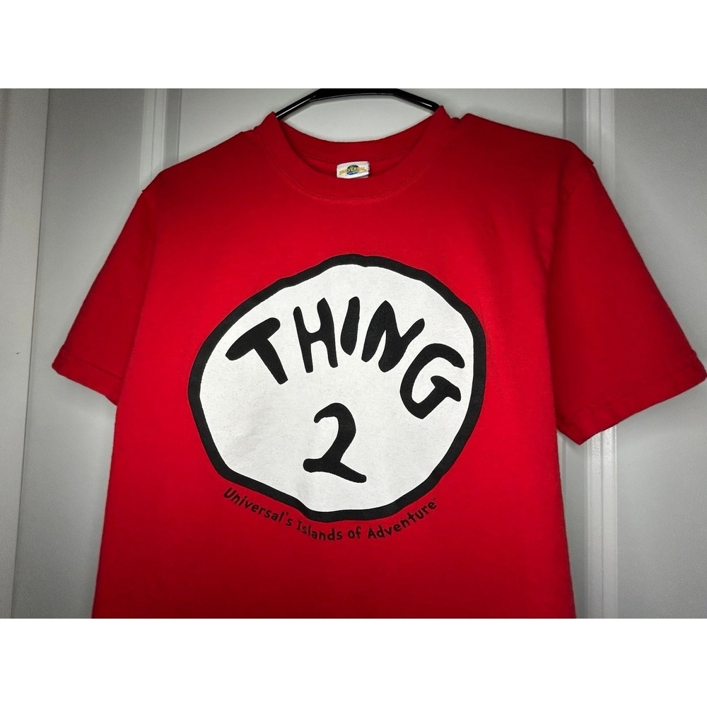 Vintage Y2k Universal Studios Cat In The Hat Thing 2 T-Shirt Size Mens Small